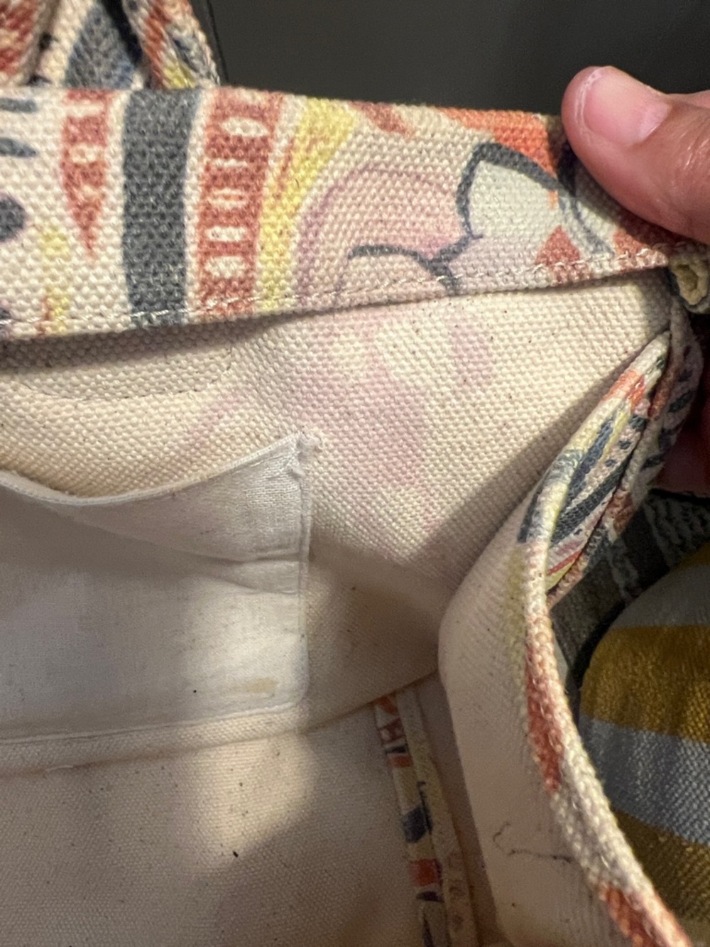 Vince Camuto Yellow Floral Canvas Tote - Picture 7 of 10